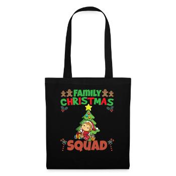 Family Matching Christmas Squad X-Mas Holidays - Stoffbeutel - Schwarz - Vorne