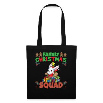 Family Matching Christmas Squad X-Mas Holidays - Stoffbeutel - Schwarz - Vorne
