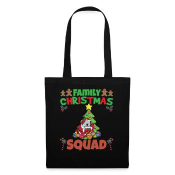 Family Matching Christmas Squad X-Mas Holidays - Stoffbeutel - Schwarz - Vorne
