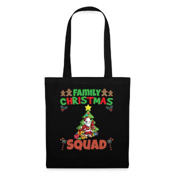 Family Matching Christmas Squad X-Mas Holidays - Stoffbeutel - Schwarz - Vorne