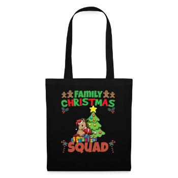 Family Matching Christmas Squad X-Mas Holidays - Stoffbeutel - Schwarz - Vorne