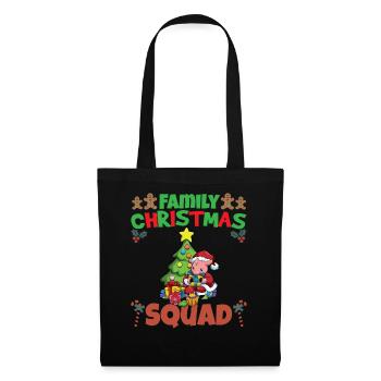 Family Matching Christmas Squad X-Mas Holidays - Stoffbeutel - Schwarz - Vorne