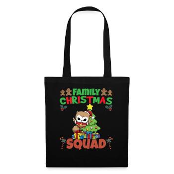 Family Matching Christmas Squad X-Mas Holidays - Stoffbeutel - Schwarz - Vorne
