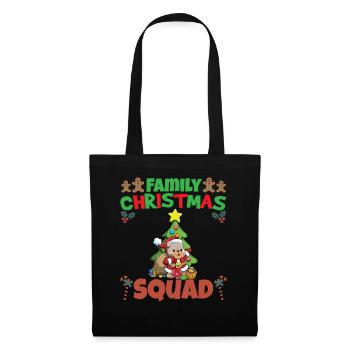 Family Matching Christmas Squad X-Mas Holidays - Stoffbeutel - Schwarz - Vorne