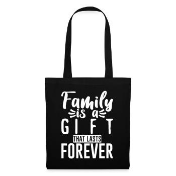 La famille est un cadeau qui dure pour toujours 2 - Sac en tissu - noir - Devant