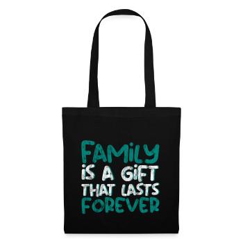 La famille est un cadeau qui dure pour toujours 3 - Sac en tissu - noir - Devant