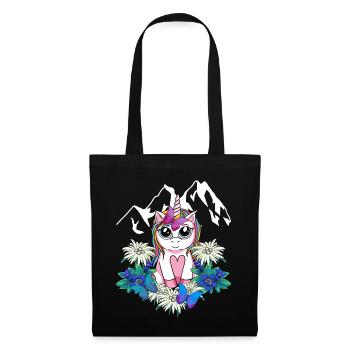 Alps Unicorn Spring Mythical Animals Alm Children - Tote Bag - black - Front