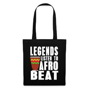 Les légendes écoutent l’afrobeat - Sac en tissu - noir - Devant