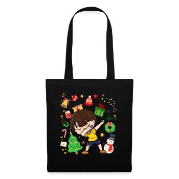 Dab Young Child Christmas Tree Decorations Xmas - Tote Bag - black - Front
