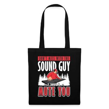 Sound Guy I will Mute You ingénieur du son - Sac en tissu - noir - Devant