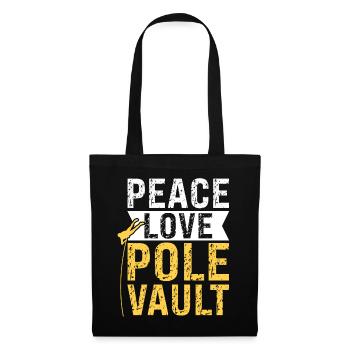 Peace - Love - Pole Vault - Pole Jumping - Tote Bag - black - Front