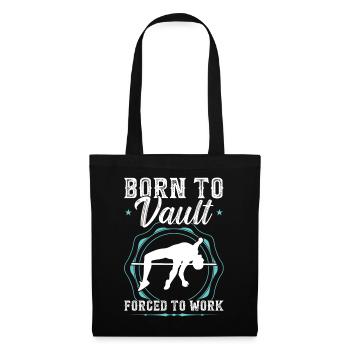 Born to Vault forced to work - Pole Jumping - Tote Bag - black - Front