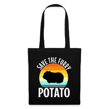 Save The Furry Potato - Stoffbeutel - Schwarz - Vorne