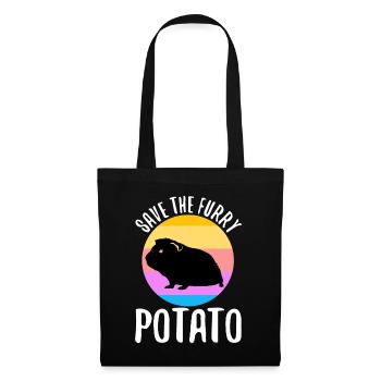 Save The Furry Potato - Stoffbeutel - Schwarz - Vorne