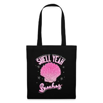 Shell Yeah Beaches Funny Summer - Tote Bag - black - Front