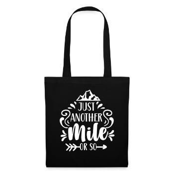 Seulement un mile ou plus randonnée un demi-mile - Sac en tissu - noir - Devant