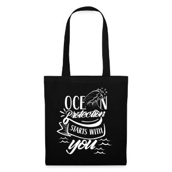 The protection of the oceans begins with you sea lake - Tote Bag - black - Front