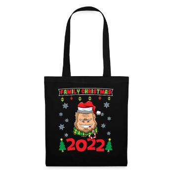 Noël en famille 2022 Drôle d’amoureux de Noël assorti - Sac en tissu - noir - Devant