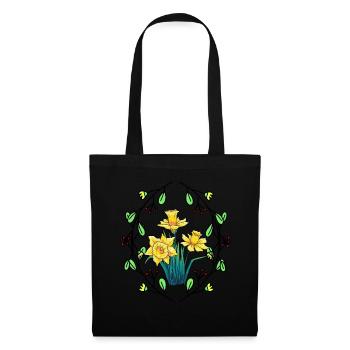 Cuisson des fleurs Jonquilles Nature Jardinier Flore - Sac en tissu - noir - Devant