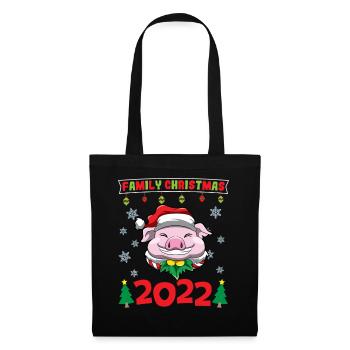 Noël en famille 2022 Drôle d’amoureux de Noël assorti - Sac en tissu - noir - Devant