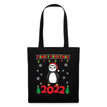 Noël en famille 2022 Drôle d’amoureux de Noël assorti - Sac en tissu - noir - Devant