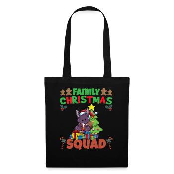 Family Matching Christmas Squad X-Mas Holidays - Stoffbeutel - Schwarz - Vorne