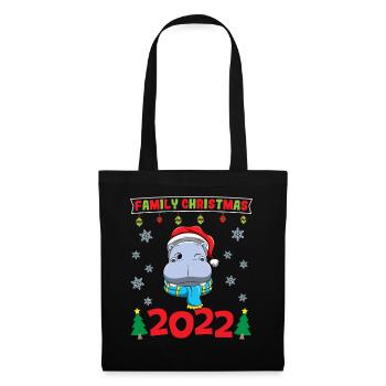 Noël en famille 2022 Drôle d’amoureux de Noël assorti - Sac en tissu - noir - Devant