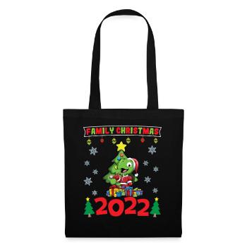 Noël en famille 2022 Drôle d’amoureux de Noël assorti - Sac en tissu - noir - Devant