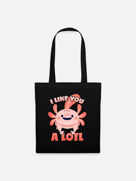 Axolotl Wortwitz - Stoffbeutel - Schwarz