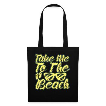 Take me to the beach - sunset beach - Tote Bag - black - Front