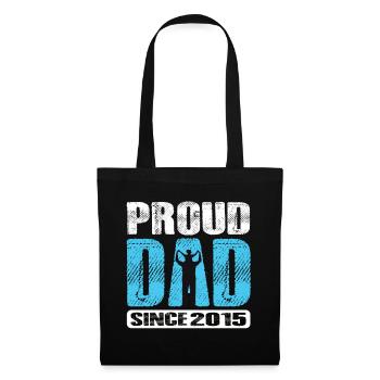 Proud Dad Since 2015 - Stoffbeutel - Schwarz - Vorne
