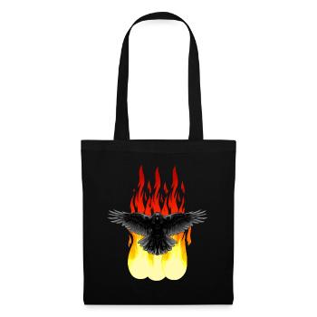 Feu de Corbeau Rituel spirituel occulte Satan Horreur - Sac en tissu - noir - Devant