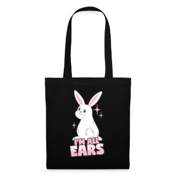 Rabbit: I'm all ears - Tote Bag - black - Front