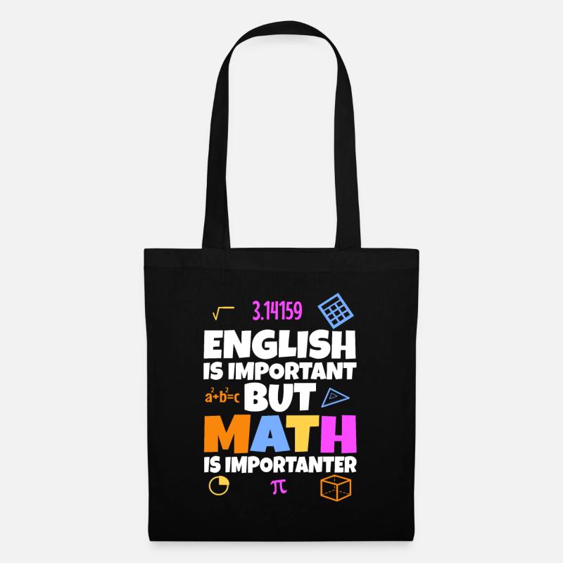 English is important but math is importanter - Stoffbeutel - Schwarz