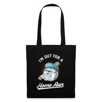 Baseball Mascot Home Run - Tote Bag - black - Front