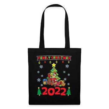 Noël en famille 2022 Drôle d’amoureux de Noël assorti - Sac en tissu - noir - Devant