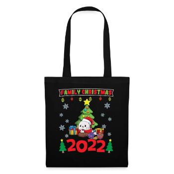 Noël en famille 2022 Drôle d’amoureux de Noël assorti - Sac en tissu - noir - Devant
