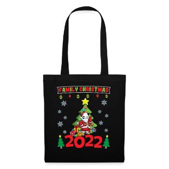 Noël en famille 2022 Drôle d’amoureux de Noël assorti - Sac en tissu - noir - Devant