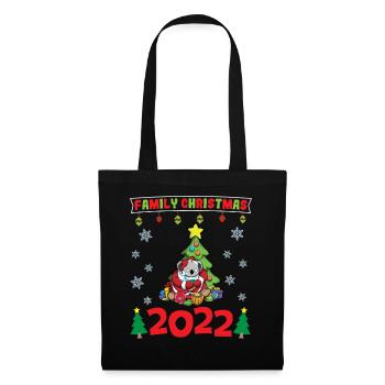 Noël en famille 2022 Drôle d’amoureux de Noël assorti - Sac en tissu - noir - Devant