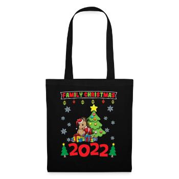 Noël en famille 2022 Drôle d’amoureux de Noël assorti - Sac en tissu - noir - Devant