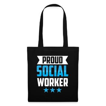 Formation de travailleur social fier - Sac en tissu - noir - Devant
