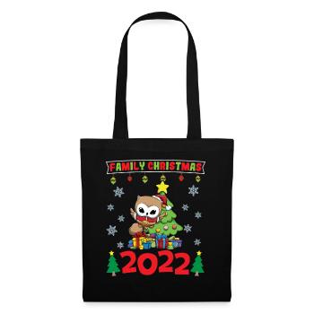 Noël en famille 2022 Drôle d’amoureux de Noël assorti - Sac en tissu - noir - Devant