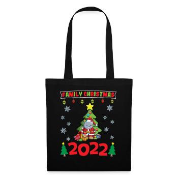Noël en famille 2022 Drôle d’amoureux de Noël assorti - Sac en tissu - noir - Devant