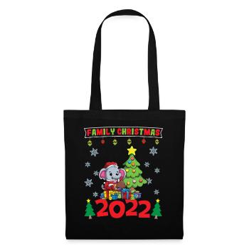 Noël en famille 2022 Drôle d’amoureux de Noël assorti - Sac en tissu - noir - Devant