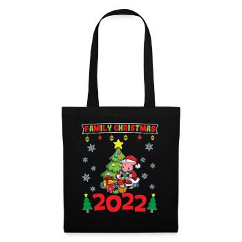 Noël en famille 2022 Drôle d’amoureux de Noël assorti - Sac en tissu - noir - Devant