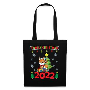 Noël en famille 2022 Drôle d’amoureux de Noël assorti - Sac en tissu - noir - Devant