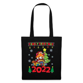 Noël en famille 2022 Drôle d’amoureux de Noël assorti - Sac en tissu - noir - Devant
