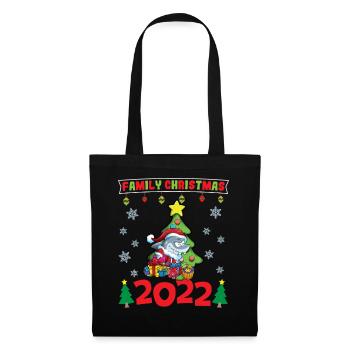 Noël en famille 2022 Drôle d’amoureux de Noël assorti - Sac en tissu - noir - Devant