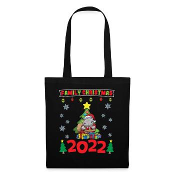 Noël en famille 2022 Drôle d’amoureux de Noël assorti - Sac en tissu - noir - Devant