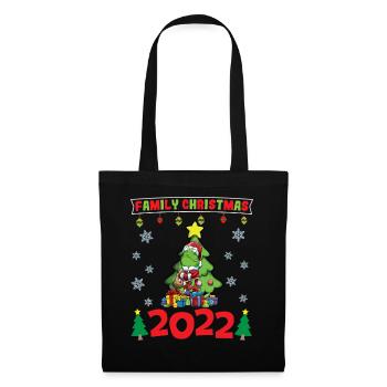 Noël en famille 2022 Drôle d’amoureux de Noël assorti - Sac en tissu - noir - Devant
